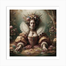 'The Queen Of Flowers' Art Print