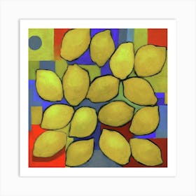 Matisse Inspired Abstract Lemons Art Print