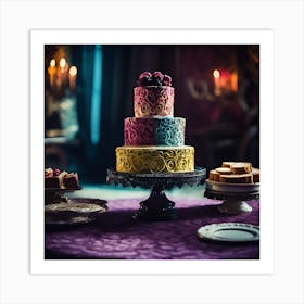 Scrollwork Iced Cake Art Print