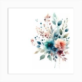 Watercolor Flowers 52 Art Print