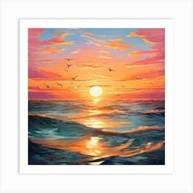 Sunset Painting 1 Art Print