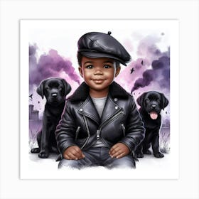 Black Labrador Art Print