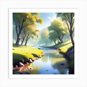 Landscape Painting 174 Art Print