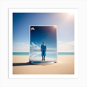 Man On The Beach Art Print