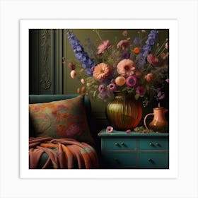 Room With Flowers Art Print