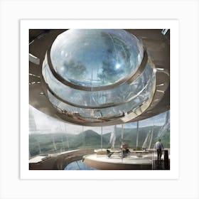 Futuristic Spaceship 32 Art Print