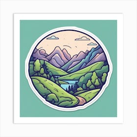 Landscape Sticker 1 Art Print
