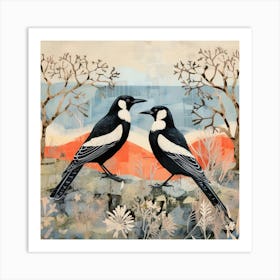 Bird In Nature Magpie 7 Art Print