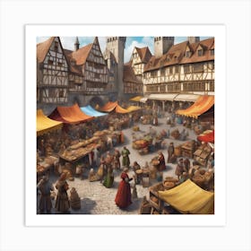 Medieval Market Art Print