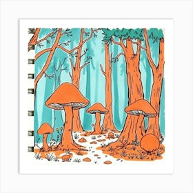 Mushroom Forest 16 Art Print