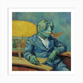 Lizard In A Bar Art Print