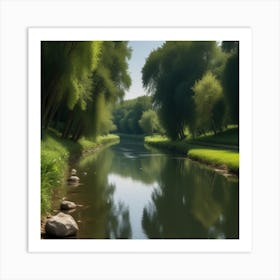 River In The Forest 3 Art Print