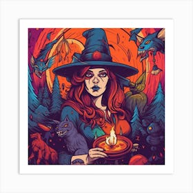 Witches And Witchcraft Art Print