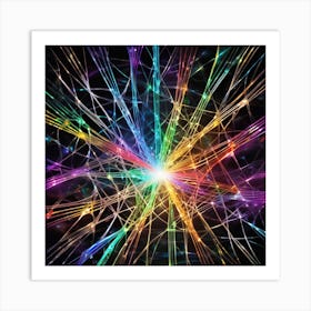 Abstract Colorful Light Background Art Print