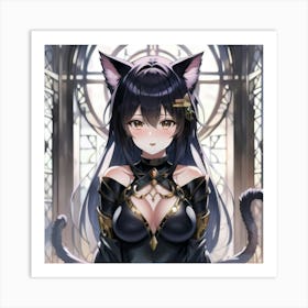 Kawaii Anime Girl Art Print