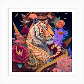 Tiger In The Night Art Print