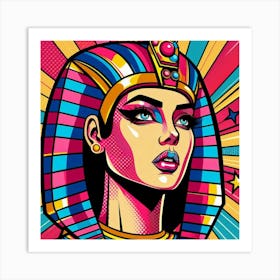 Pop Egyptian Dina Pearl Art Print