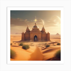 Sand Castle In The Desert 4 Art Print