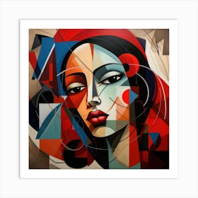 Abstract Shapes Mexican Woman 01 Art Print