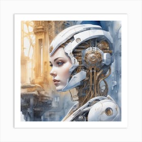 Futuristic Woman 10 Art Print