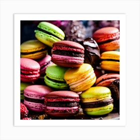 Macaron Cookies Art Print