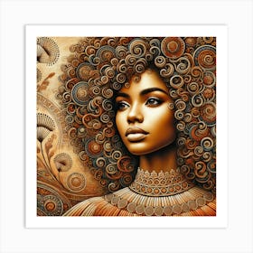 Afro Hair 14 Art Print