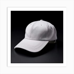 White Baseball Cap 2 Art Print