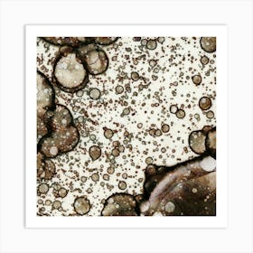 Alcohol Ink Drops Of Coffee Art Print