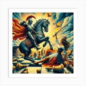 Chess Knight16 Art Print