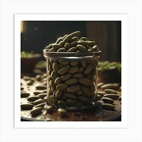 Jar Of Pistachios Art Print