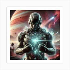 A Sci Fi Depiction Of Stormfield Armor, Advanced P Art Print