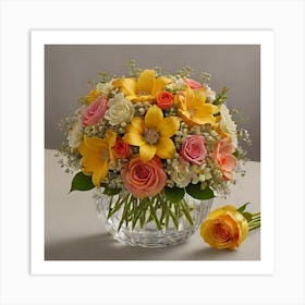 Ftd Bouquet flowers spring Art Print