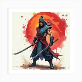 Mortal Kombat Ninja Fighter Concept Art (293) Art Print