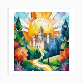 Watercolor landscapes Art Print