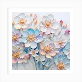 Ceramic Flowers Art Print