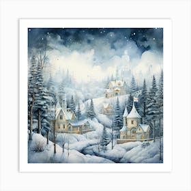 Retro Reflections: Yuletide Bliss 1 Art Print