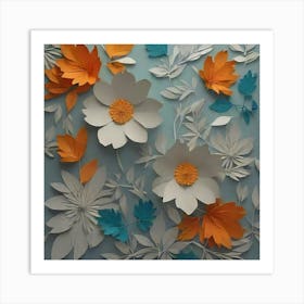 Paper Flower Wall Art Art Print