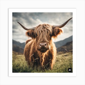 Highland Cow Art Print