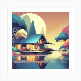 House By The Lake 6 Art Print