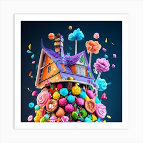 Treehouse of candy Art Print