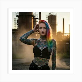 Bold & Beautiful: Stunning Tattooed Women Tattooed Girl Póster