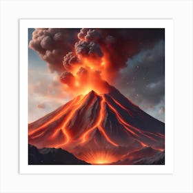 Volcano Eruption Art Print