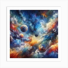 Abstract Space Painting Art Print