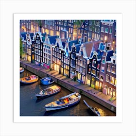 Amsterdam At Night Art Print