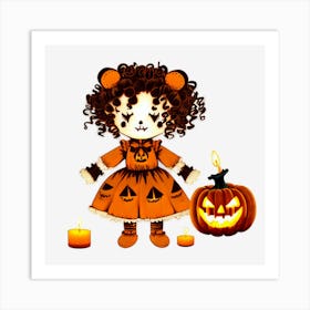 Halloween Girl Art Print