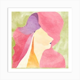 Watercolor Portrait of a Woman Art Print