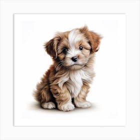 Puppy Painting Art Print