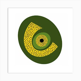 Yellow and Green Circles Art Print