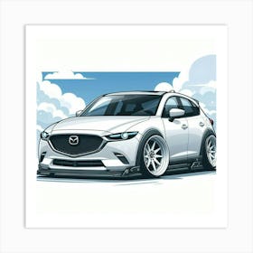 Mazda Cx3 Cartoon Art Print