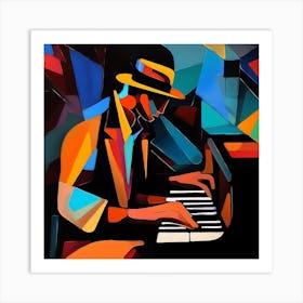 Jazz Pianist Art Print